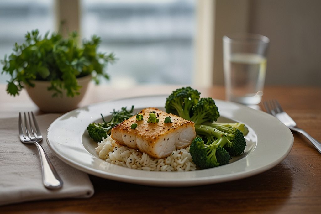 Arroz com Brócolis e Bacalhau - Blog Alhocomalecrim.com