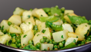 Batata com ervilha na manteiga - Blog Alhocomalecrim