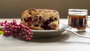 Bolo cuca de uva itália - Blog Alhocomalecrim