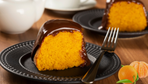 Bolo de tangerina com chocolate - Blog Alhocomalecrim