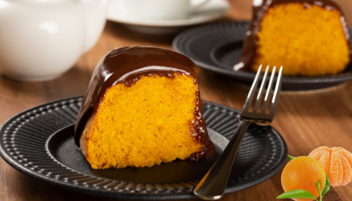 Bolo de tangerina com chocolate - Blog Alhocomalecrim