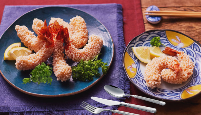 Camarão empanado com flocos de arroz - Blog Alhocomalecrim