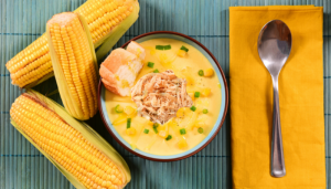 Sopa de Milho Verde e Frango - Blog alhocomalecrim