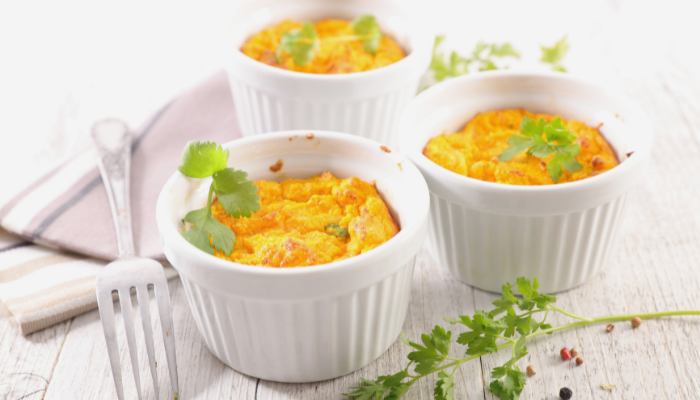 Suflê de Inhame com Queijo - Blog Alhocomalecrim