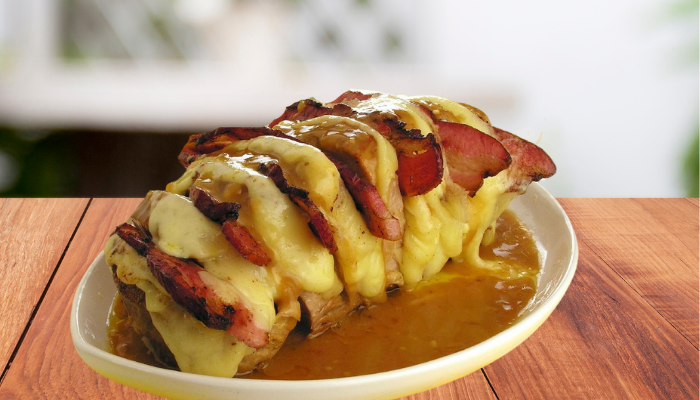 Lagarto recheado com queijo - Blog Alhocomalecrim