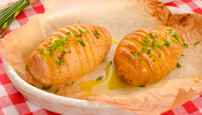 Batata Sueca Hasselback - Blog Alhocomalecrim