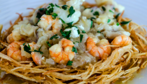 Camarão com catupiry na cesta - Blog Alhocomalecrim