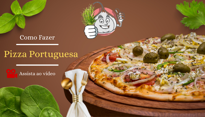 Pizza Portuguesa Caseira - Alhocomalecrim