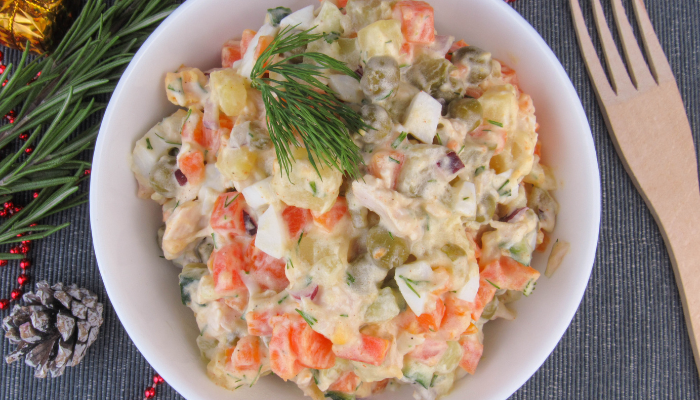 Salada de legumes com iogurte - Blog Alhocomalecrim