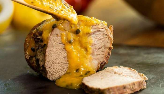 Lombo ao molho de maracujá - Blog Alhocomalecrim