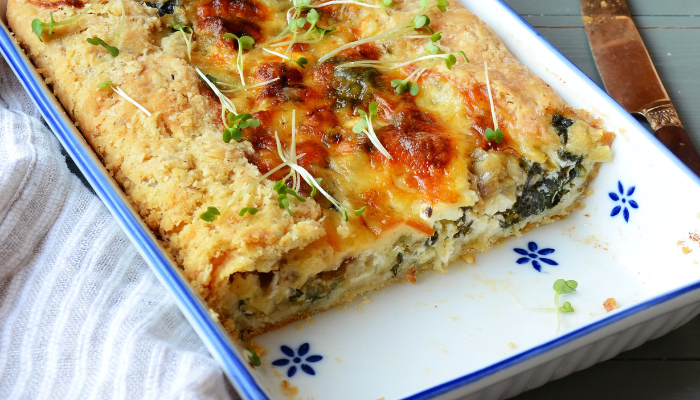 Torta de ricota com espinafre - Blog Alhocomalecrim