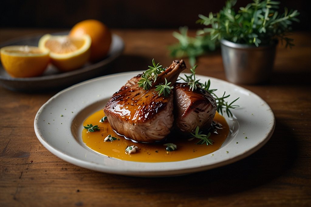 Pato Confit com Laranja e Mel - Blog Alhocomalecrim