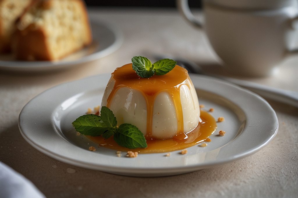 Pudim de côco com calda de açucar - Blog alhocomalecrim