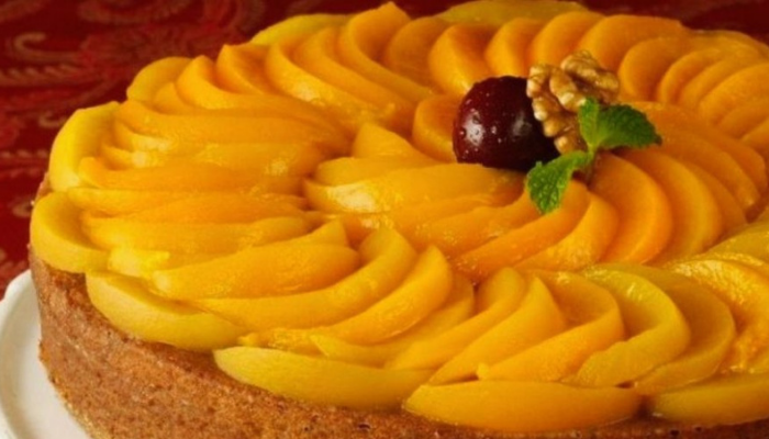 Torta pessego e nozes - Blog Alhocomalecrm.com