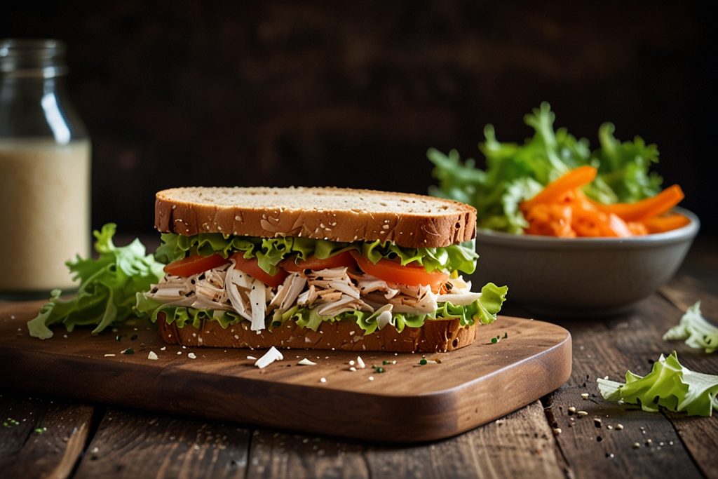 sanduíche natural de frango - Blog Alhocomalecrim