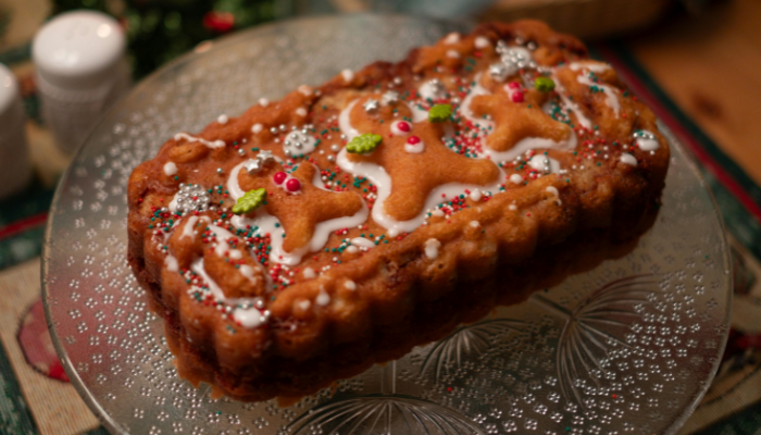 Bolo natalino com frutas - Blog Alhocomalecrim.com