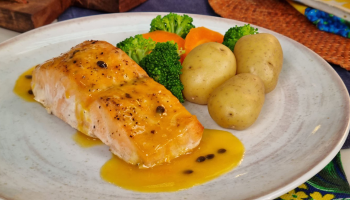 Salmão ao molho de maracujá - Blog Alhocomalecrim.com