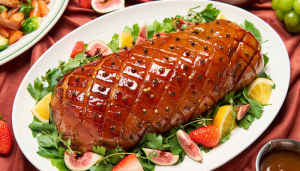 Presunto assado com mel - Blog Alhocomalecrim.com