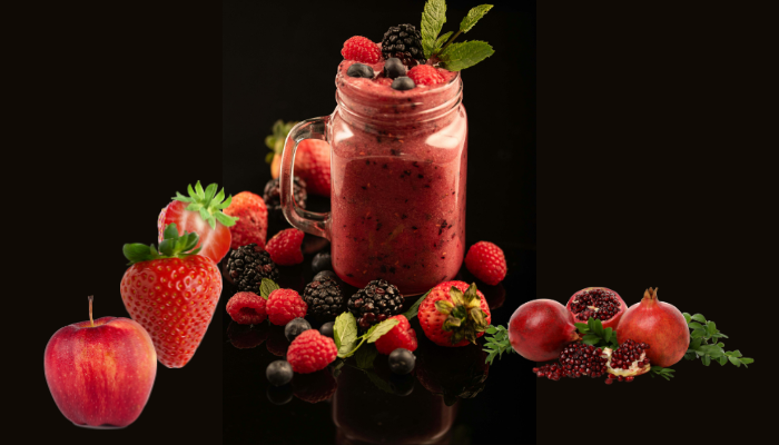 Smoothie de frutas vermelhas - Blog Alhocomalecrim.com