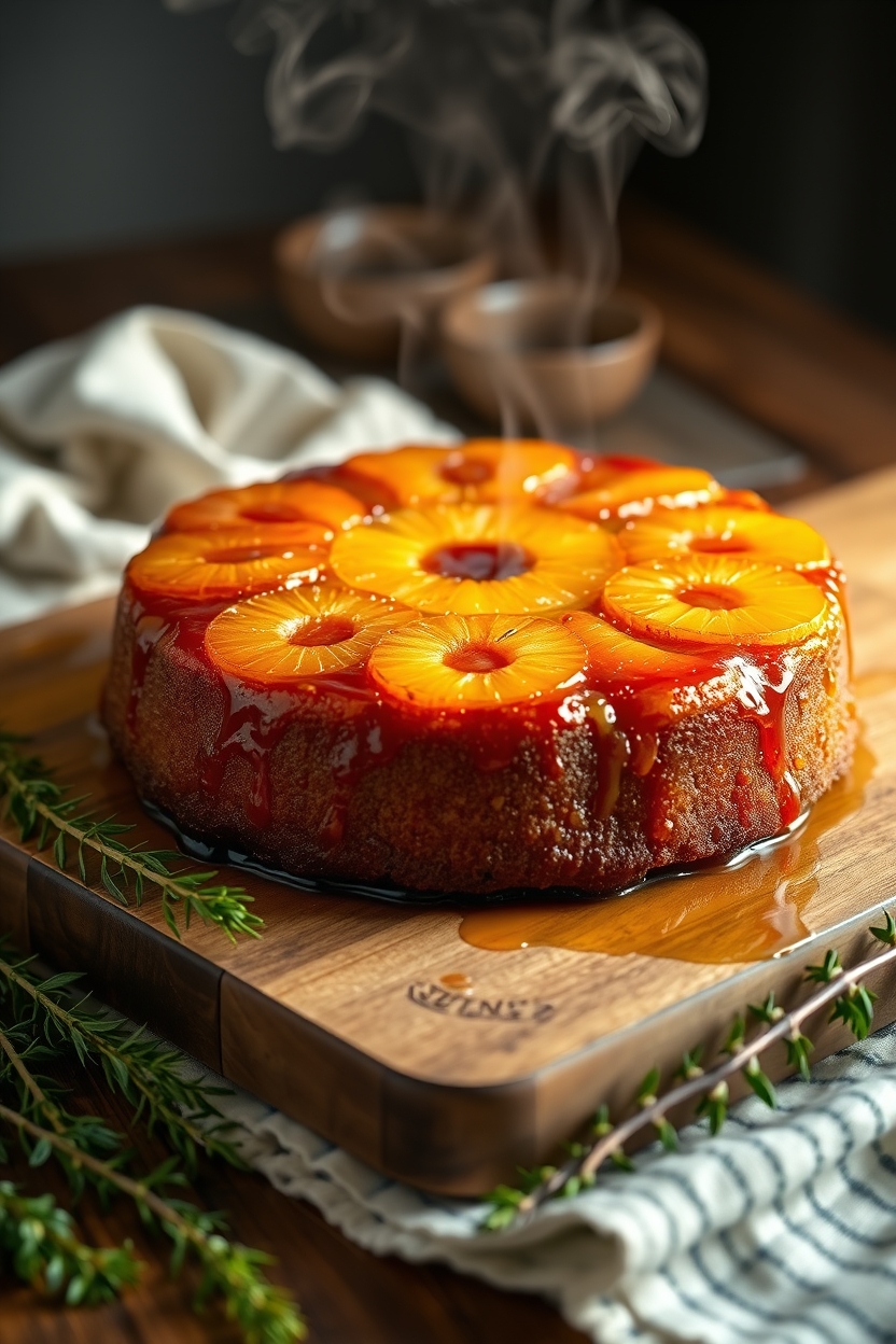 Bolo Caramelizado de Abacaxi