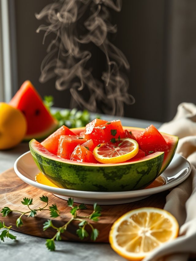 Melancia ao Molho de Limão e Gengibre