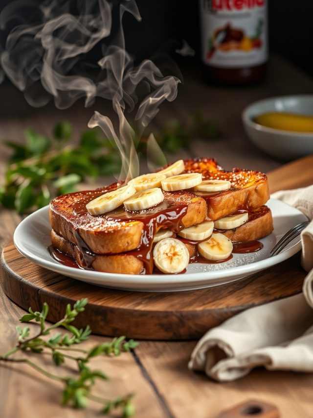 Rabanadas com Banana Nutella