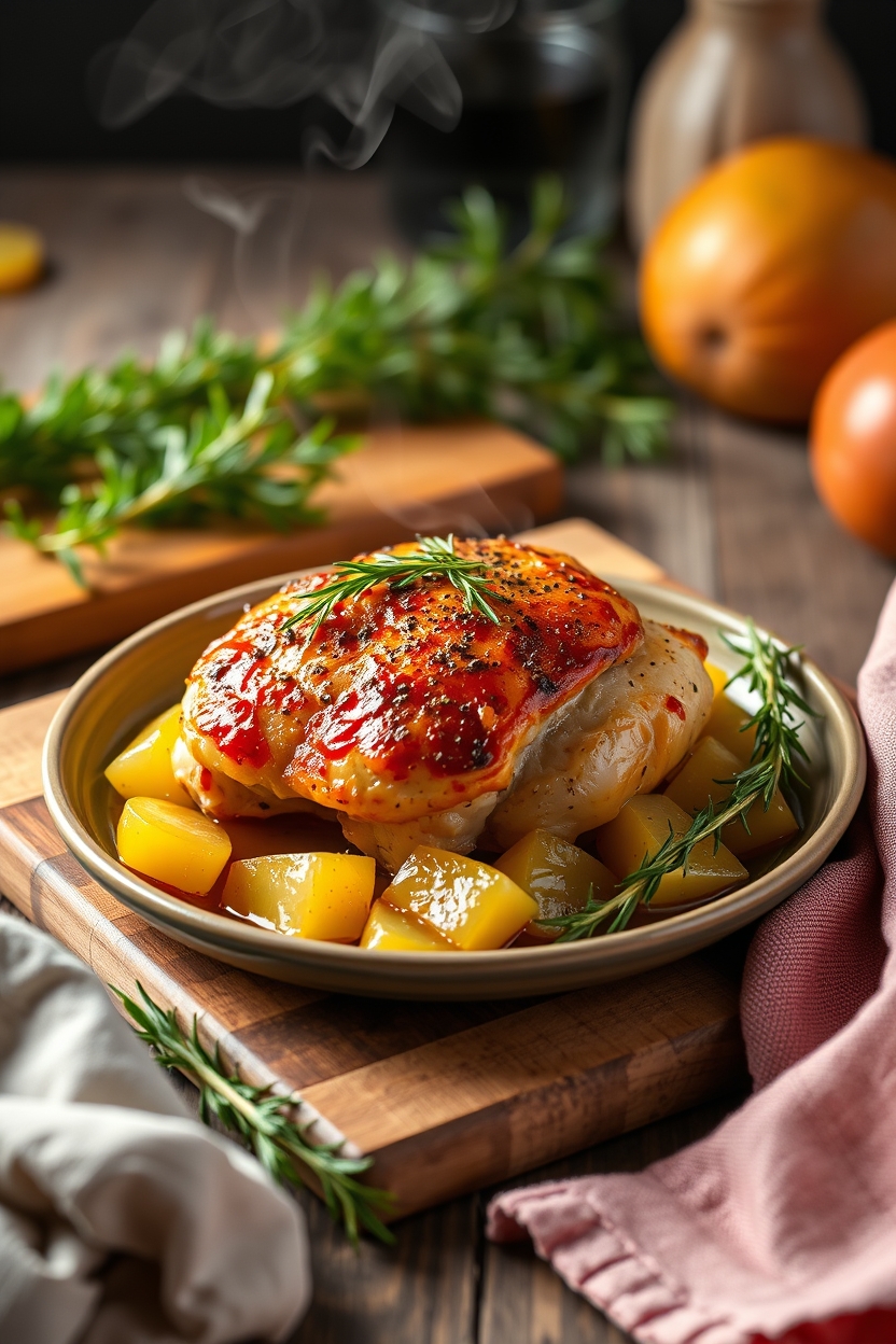 Frango Recheado com Abacaxi