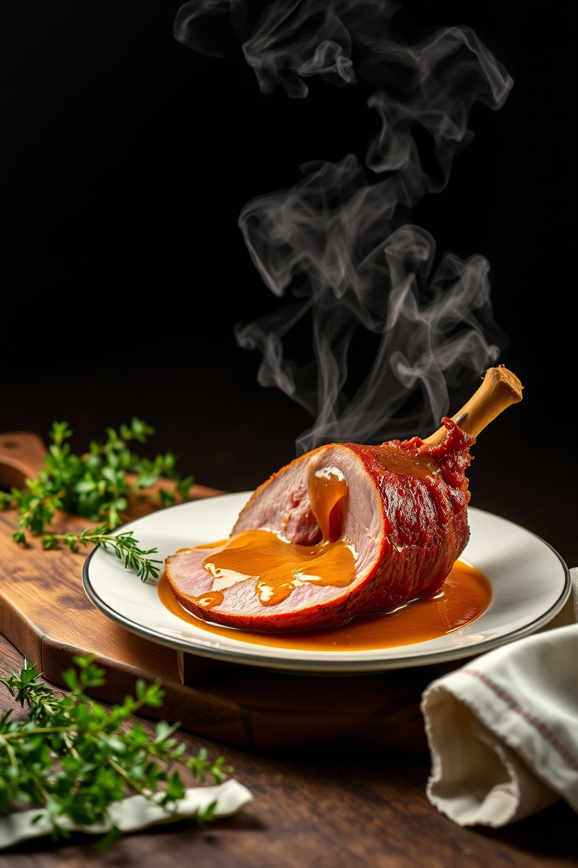 Presunto Assado com Mel