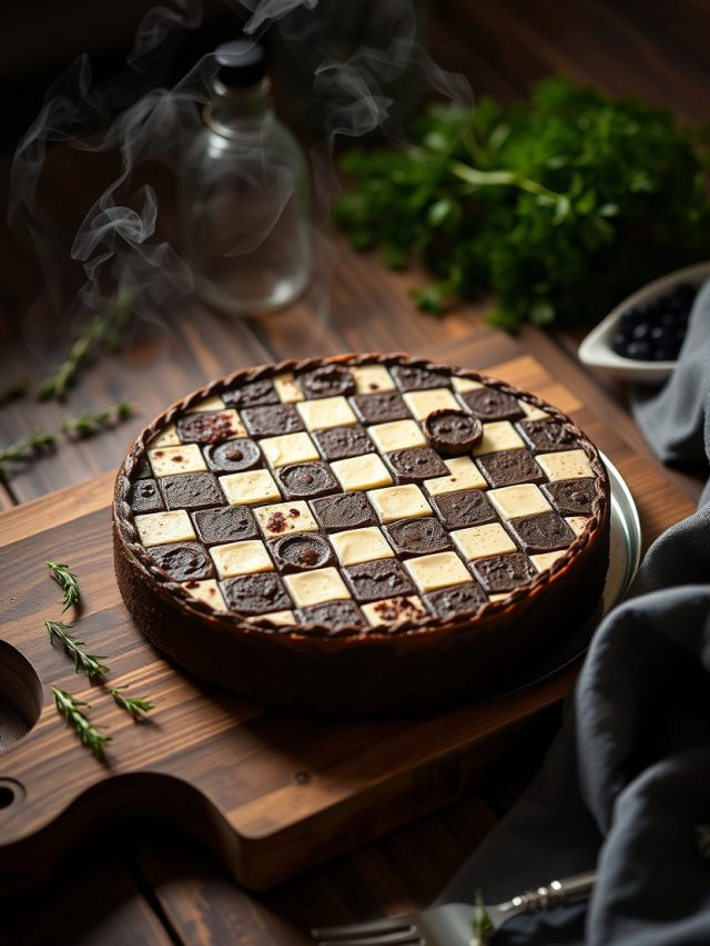 Bolo Xadrez de Chocolate