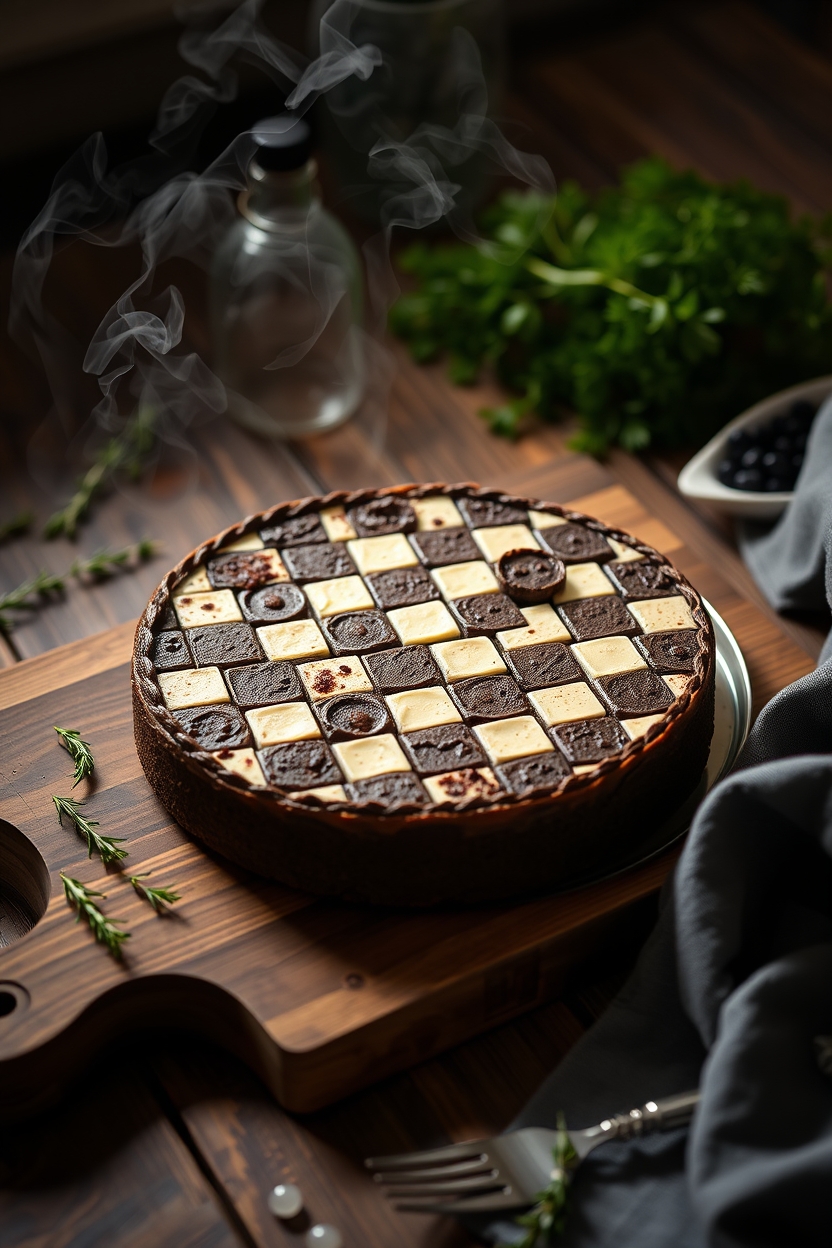 Bolo Xadrez de Chocolate