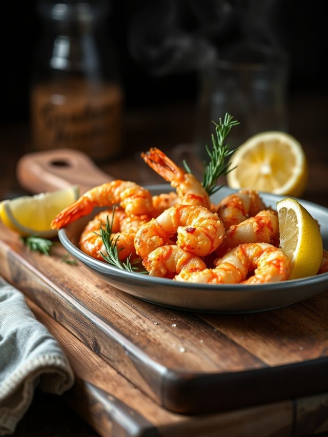 Camarão Frito com Alecrim