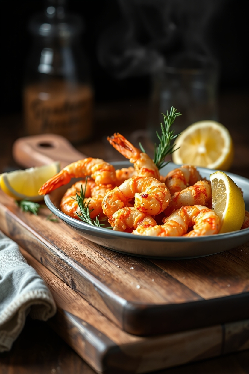 Camarão Frito com Alecrim