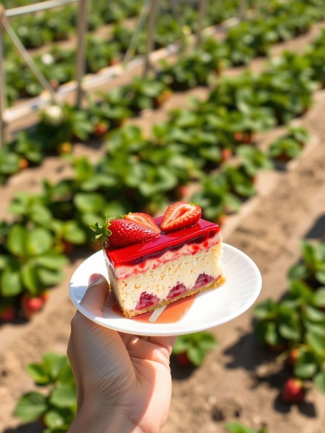 Bolo de Gelatina com Morangos
