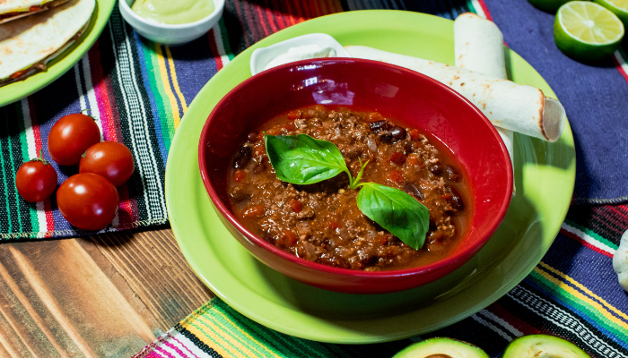 Chilli Mexicano com Feijão - Blog Alhocomalecrim