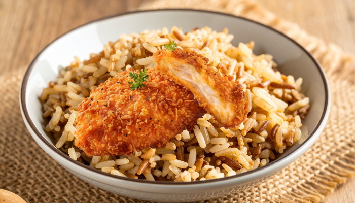 Frango com Arroz Integral - Blog Alhocomalecrim