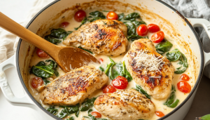 Frango com Espinafre e Alho - Blog Alhocomalecrim