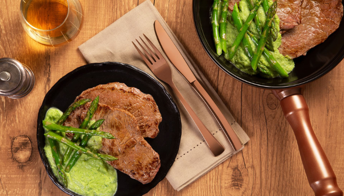 Picanha com Creme de Aspargos - Blog Alhocomalecrim