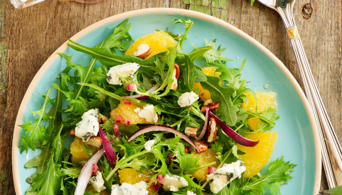 Salada com Vinagrete de Laranja - Blog Alhocomalecrim