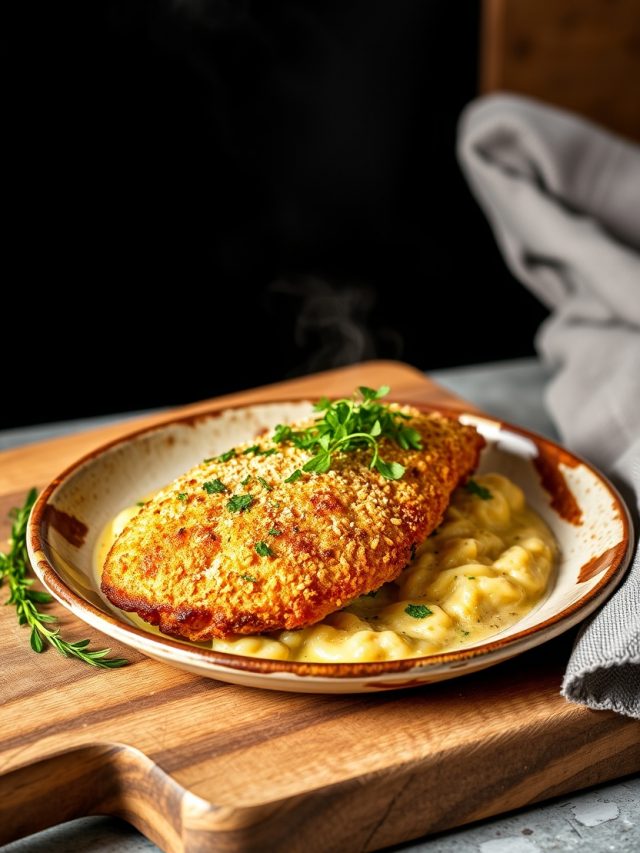 Frango à Milanesa de Biscoito
