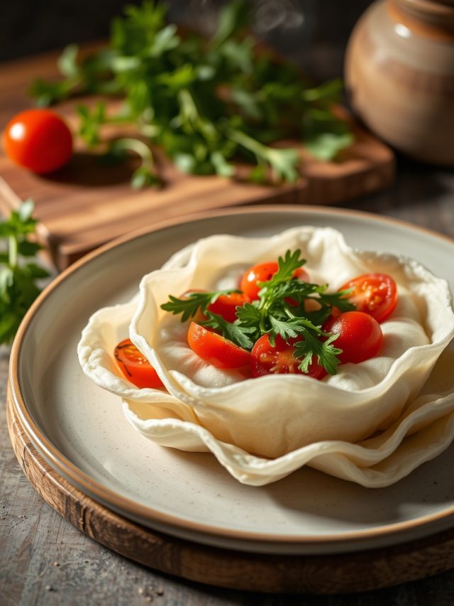 Tapioca de Rúcula e Tomate