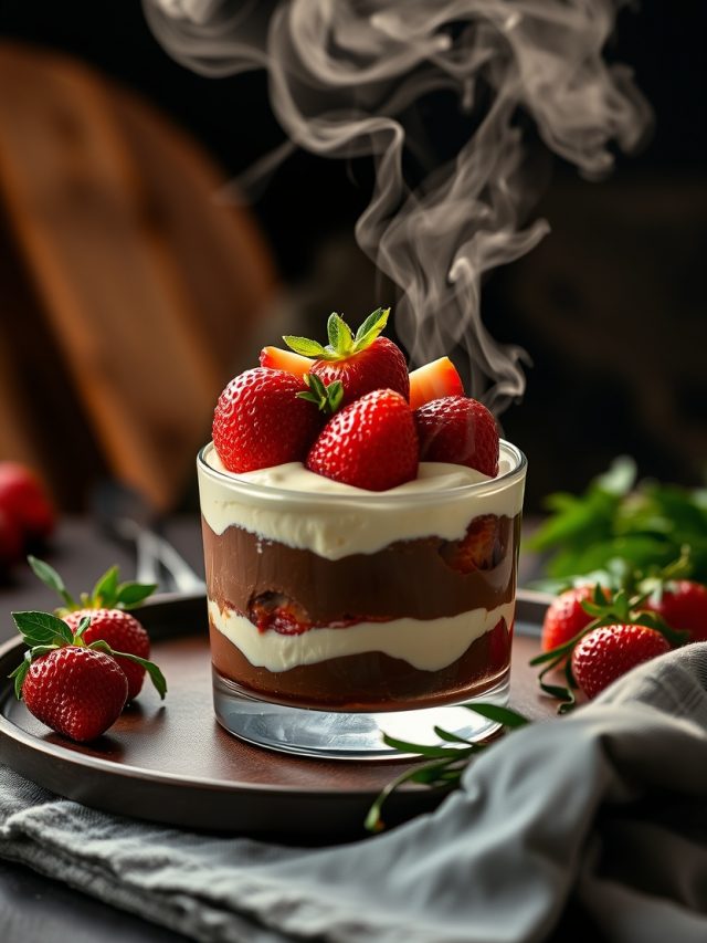 Pavê de Chocolate com Morango