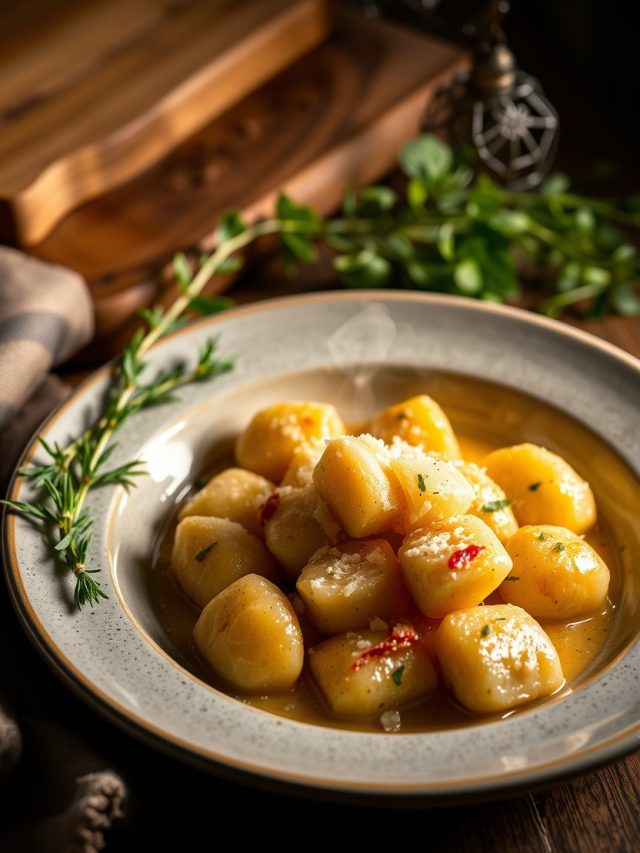 Nhoque de Camarão ao Parmesão