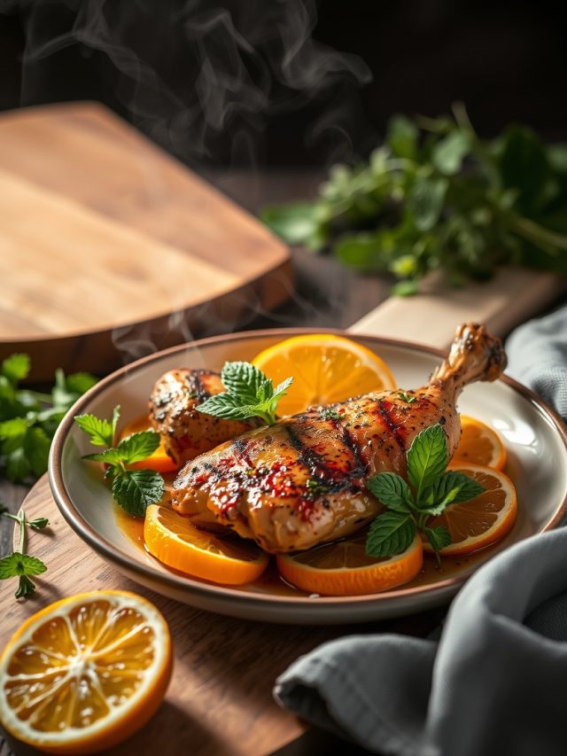 Frango com Hortelã e Laranja