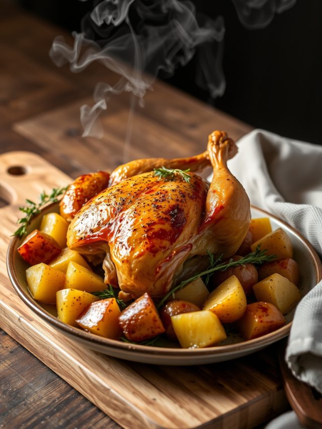 Frango Assado com Batatas