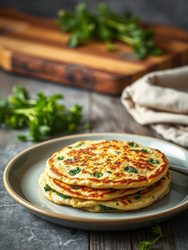 Panqueca de brócolis e requeijão