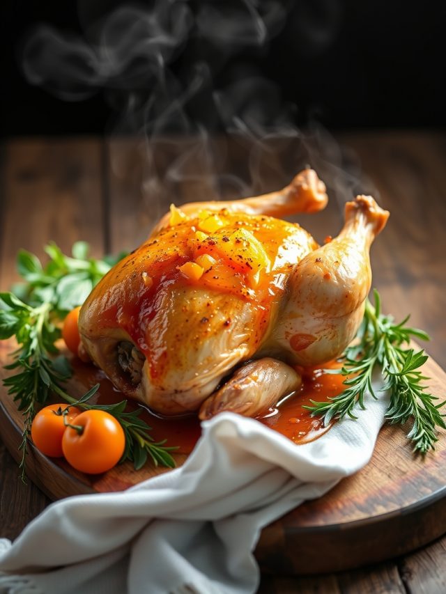 Chester com cachaça e geleia de damascos