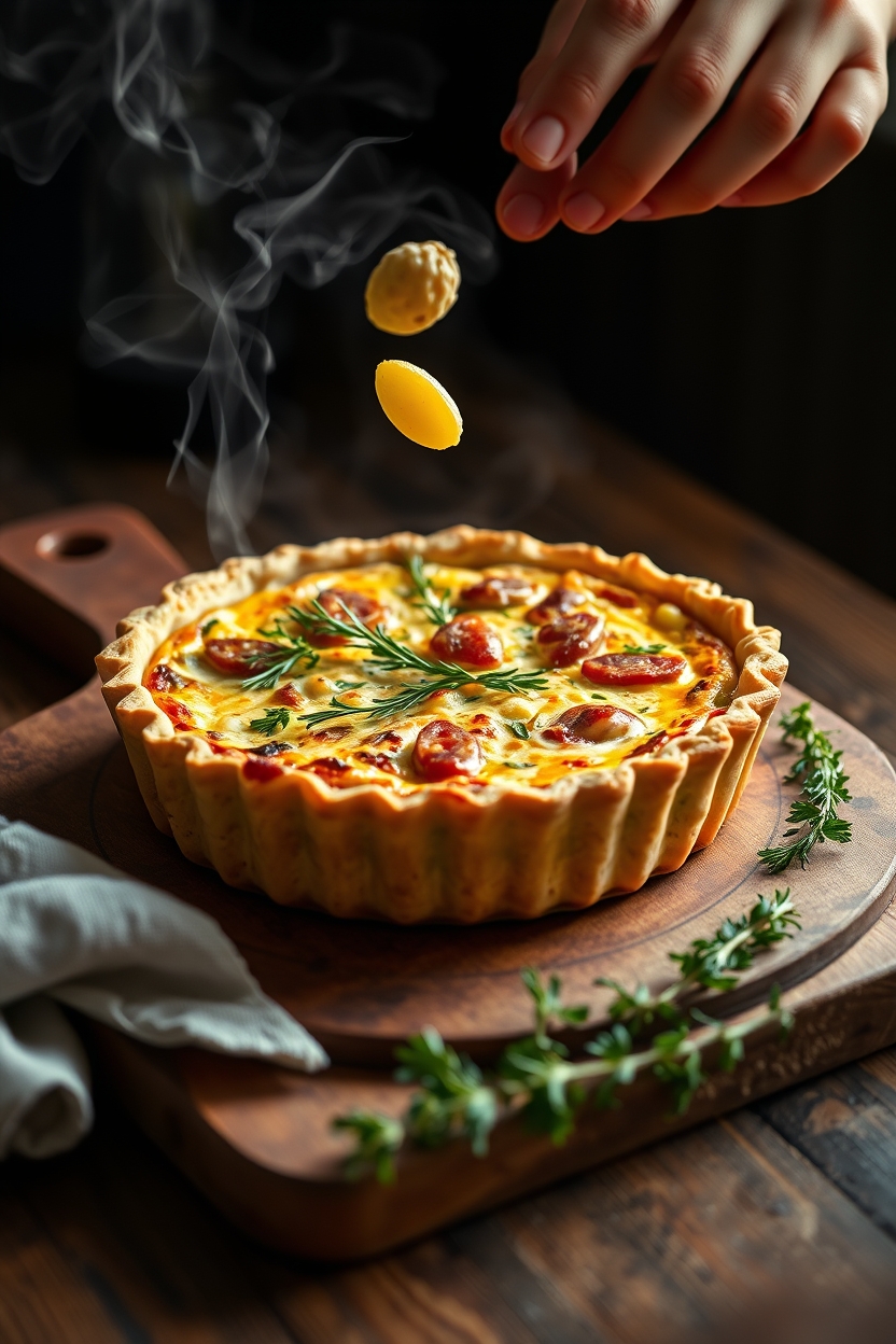Quiche de Frango e Palmito