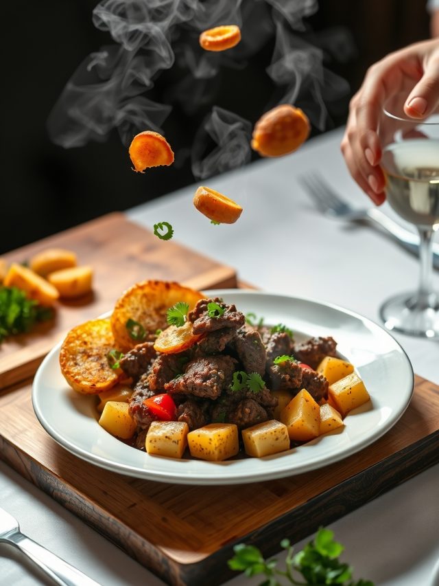 Carne Moida A Silveirinha e Batata Frita