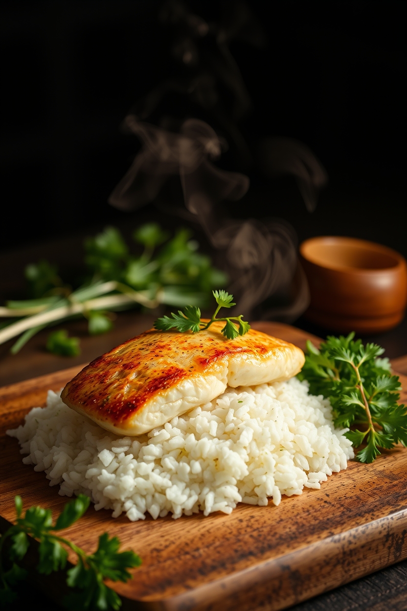 Delicioso Peixe com Arroz