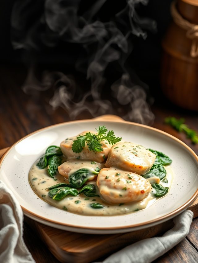 Frango Cremoso com Espinafre